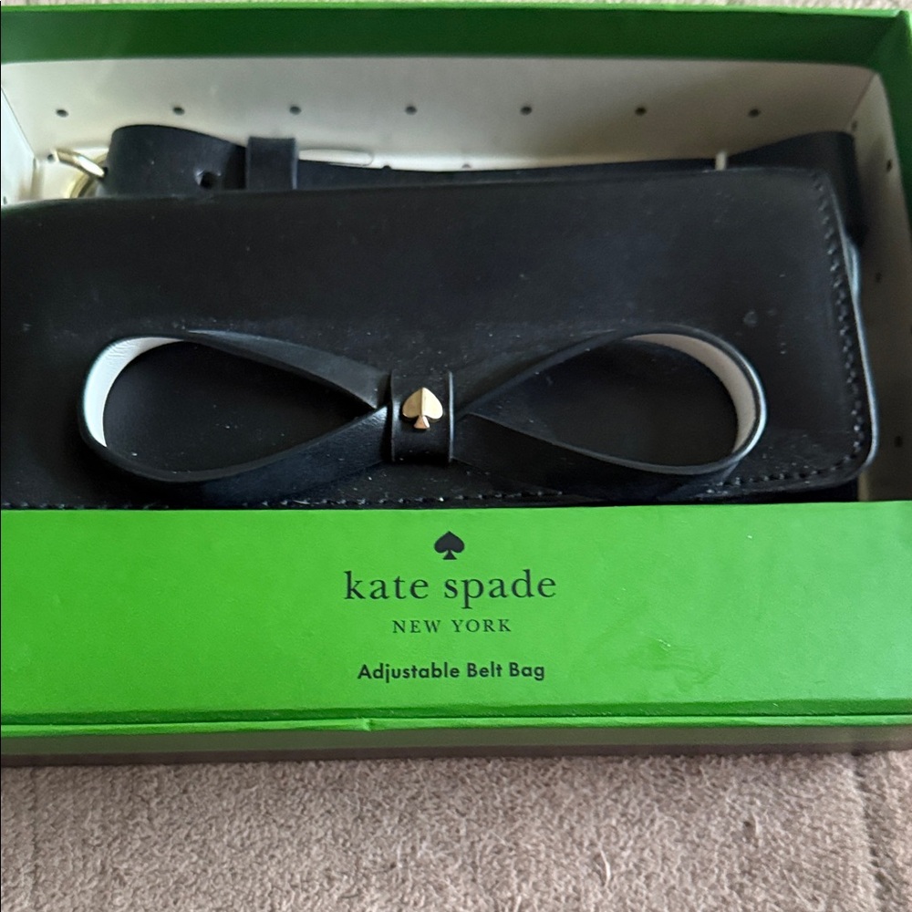 Kate Spade Black Belt Bag with Gold Accent
